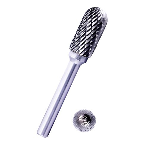 Tungsten Carbide Burr Bit 1/4" Shank 25 Degree Pointed Cone Shape End Double Cut Carbide Rotary Burrs Bits for Metal Working, Deburring, Grinding, Polishing, Carving and Engraving in Saudi Arabia