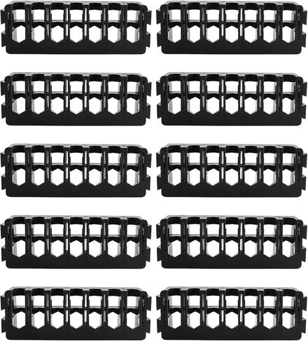 Drill Parts Support Screwdriving Bit Fixed Drill Bit Bracket Strip, Narrow Black 7-Hole Batch Insert Strip Fit for Dewalt Tool Box, Durable Toolbox Separator, Batch Head Frame, 10Pcs in Saudi Arabia