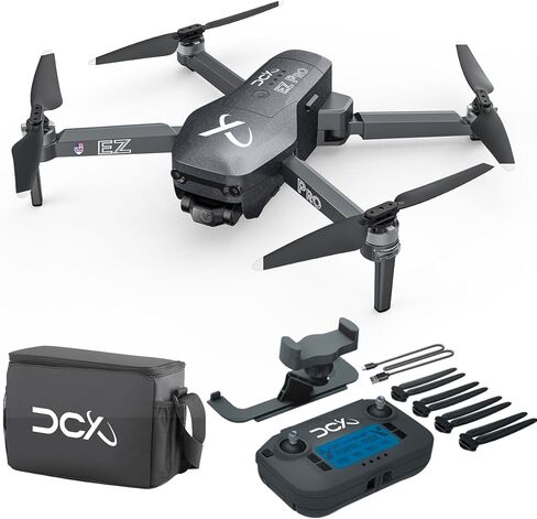 طائرات بدون طيار EZ Pro مزودة بكاميرا للبالغين بدقة 4K، وتجنب العوائق، وإرجاع تلقائي لنظام تحديد المواقع العالمي (GPS)، ومحور ثلاثي المحاور، ووضع Follow Me، ووقت طيران طويل، ومعرف التحكم عن بعد FAA in Kuwait