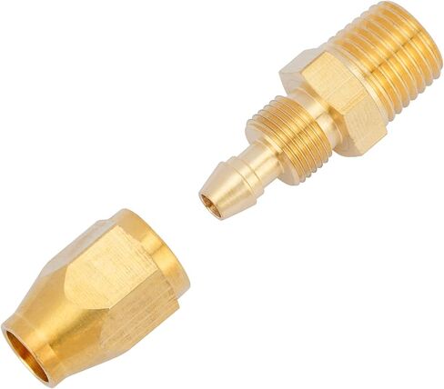 4 قطعة طقم تصليح خرطوم غسالة الضغط النحاسي ومجموعة تصليح خرطوم الهواء، تركيبات قابلة لإعادة الاستخدام بمعرف 1/4 بوصة لخراطيم البولي يوريثان/البولي يوريثين in Kuwait