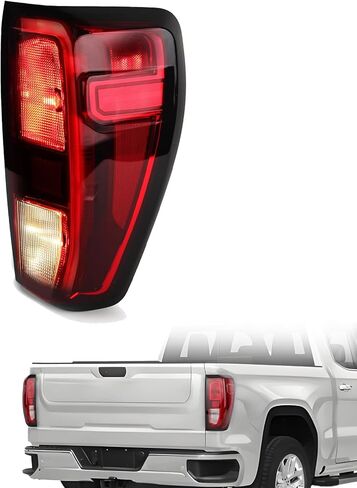 Taillight Compatible with 2019-2025 GMC Sierra 1500/2500HD/3500HD, Sierra 1500 PRO/SLE/Elevation Halogen Rear Tail Light Assembly (Red Outer) Right Passenger Side, Replace GM2801309 84968737 in Kuwait