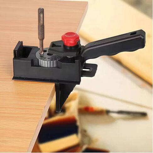 1pc Adjustable Drill Guide Kit for Woodworking - Precision Hole Drilling, Durable Plastic Structure, Automatic Alignment, 3-12mm Woodworking Tool in Saudi Arabia