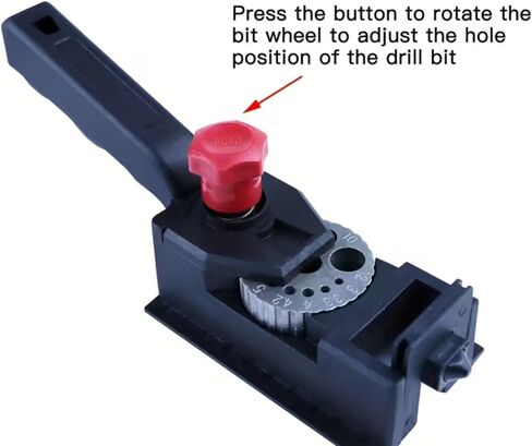 1pc Adjustable Drill Guide Kit for Woodworking - Precision Hole Drilling, Durable Plastic Structure, Automatic Alignment, 3-12mm Woodworking Tool in Saudi Arabia