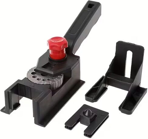 1pc Adjustable Drill Guide Kit for Woodworking - Precision Hole Drilling, Durable Plastic Structure, Automatic Alignment, 3-12mm Woodworking Tool in Saudi Arabia