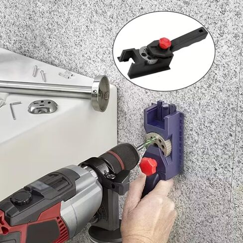 1pc Adjustable Drill Guide Kit for Woodworking - Precision Hole Drilling, Durable Plastic Structure, Automatic Alignment, 3-12mm Woodworking Tool in Saudi Arabia