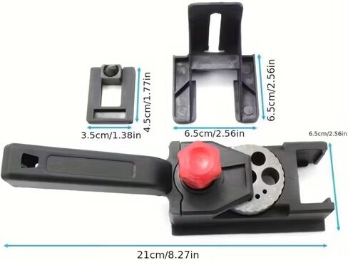1pc Adjustable Drill Guide Kit for Woodworking - Precision Hole Drilling, Durable Plastic Structure, Automatic Alignment, 3-12mm Woodworking Tool in Saudi Arabia