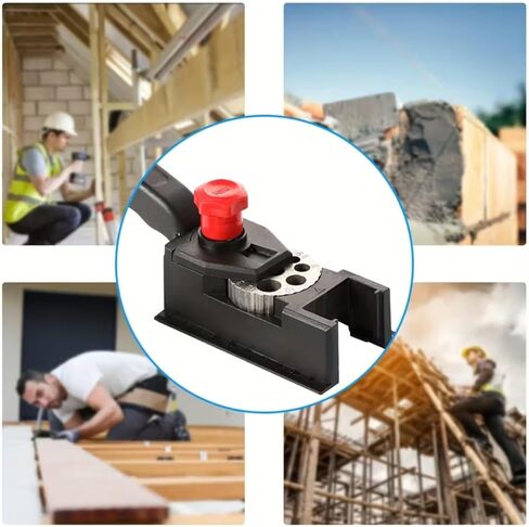 1pc Adjustable Drill Guide Kit for Woodworking - Precision Hole Drilling, Durable Plastic Structure, Automatic Alignment, 3-12mm Woodworking Tool in Saudi Arabia