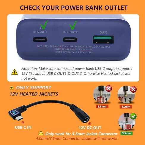 شاحن سترة ساخنة USB الجهد خطوة حتى قابس تيار مستمر لميلووكي، ديوالت، سناب أون، ميتابو، ريفين، كرافتسمان، AEG، ماكيتا (2، أسود) in Kuwait