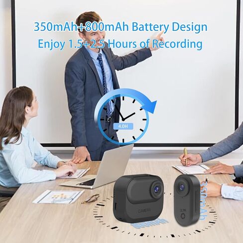 2.7K Mini Body Camera 64GB, Image Stabilization Wearable Action Body Cam, Thumb Hands Free Recording Bodycam with Magnetic Lanyard, Premium Portable Camcorder for Work/Travel/Pet Walking (Black) in Saudi Arabia