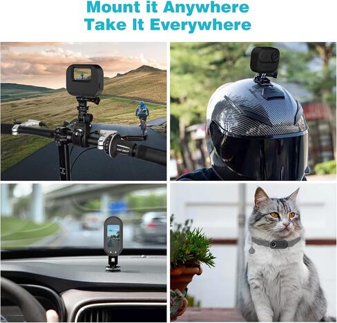 2.7K Mini Body Camera 64GB, Image Stabilization Wearable Action Body Cam, Thumb Hands Free Recording Bodycam with Magnetic Lanyard, Premium Portable Camcorder for Work/Travel/Pet Walking (Black) in Saudi Arabia
