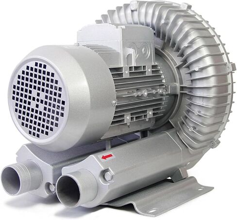 120W-1100W High-Pressure Regenerative Blower, 110V/220V Single Phase, Industrial Vacuum Pump for Air Blowing & Suction, Ideal for Sewage Aeration & Aquarium Fish Pond in Kuwait