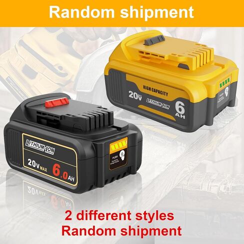 2-pack 6000mah 20v max pratect lectibate مع DCB208 DCB207 DCB206 DCB204 DCB203 DCB201 DCB200 ، تناسب 20 فولت وأدوات الشواحن (2Packs DCB-206) in Kuwait