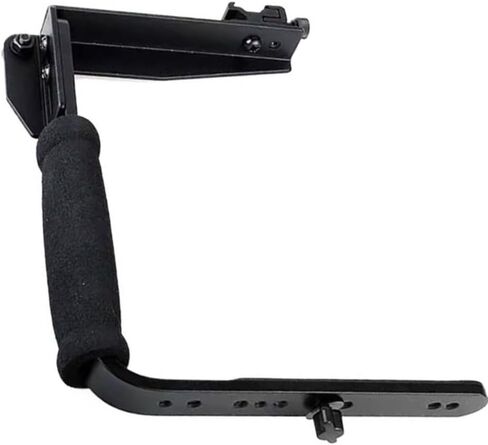 L-Shaped Handheld Camera Flashlight Bracket, Hot Shoe Camera Cage Rig, with 1/4 Tripod Screw Handheld Stabilizer, Adjustable Arm & Roll Bar for Sony for Nikon for Canon for Fujifilm DSLR Cameras in Saudi Arabia