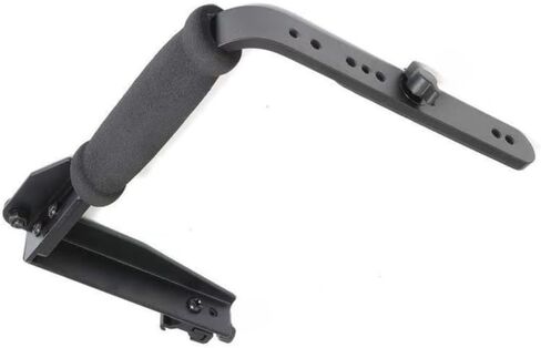 L-Shaped Handheld Camera Flashlight Bracket, Hot Shoe Camera Cage Rig, with 1/4 Tripod Screw Handheld Stabilizer, Adjustable Arm & Roll Bar for Sony for Nikon for Canon for Fujifilm DSLR Cameras in Saudi Arabia