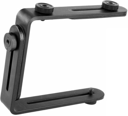 Dual L Shape Camera Flash L Bracket Bilateral Frame Twin Double L-Bracket Speedlite & DSLR Camera Holder/Mount, Excellent in Saudi Arabia