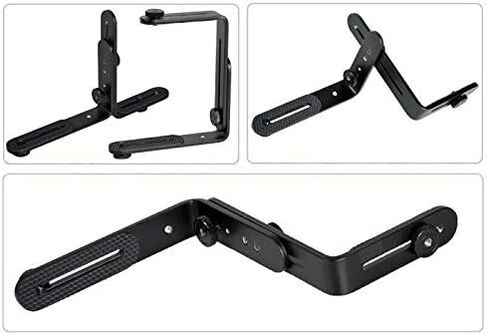 Dual L Shape Camera Flash L Bracket Bilateral Frame Twin Double L-Bracket Speedlite & DSLR Camera Holder/Mount, Excellent in Saudi Arabia