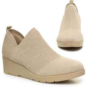 TARYN ROSE Women's Kabe Comfort Wedge Sneaker – Lightweight Knit Upper, Cushioned Footbed, Slip-On Design in Saudi Arabia