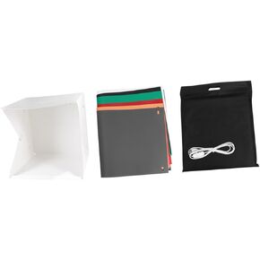 صندوق صور صغير محمول مقاس 40 سم مع إضاءة LED قابلة للتعديل، طقم خيمة تصوير قابلة للطي مع 6 خلفيات تصوير ملونة لتصوير المنتجات والمجوهرات in Kuwait