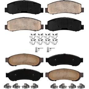 D866 D1037 Front Rear Ceramic Brake Pads Replacement for Chrysler 200 Sebring Dodge Avenger Caliber Jeep Compass Patriot Replacement for Mitsubishi Lancer 2004-2016 Disc Brake Pads in Kuwait