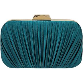 Aovtero Evening Bag Clutch Purses Women Wedding Formal Party Bridal Handbag Pleated Sparkling Glitter with Chain in Kuwait