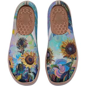 Women's Vibrant Pattern Slip-On Loafers Ultra Lightweight Knitted Quirck Dry Sneakers Breathable Anti Sweating Walking Shoes in Saudi Arabia