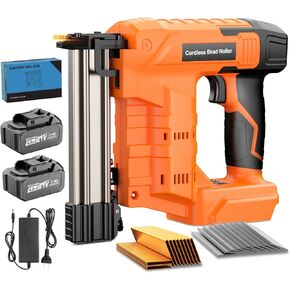 مسدس أظافر لاسلكي مع بطارية 4.0 أمبير × 2، جهاز تثبيت المسامير براد 2 في 1 18 جيجا، 1600 قطعة من المسامير والدبابيس، وضعان للإشعال، مسدس كهربائي لأعمال النجارة، إصلاحات المنزل والأعمال اليدوية in Kuwait