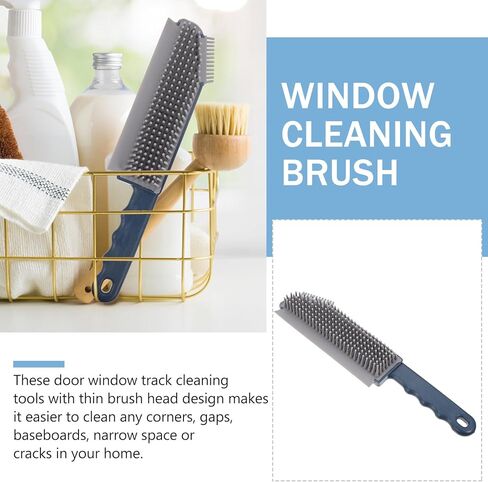 Sosoport Multi-Functional Window Screen Cleaning Brush Silicone Dust Scrubber Kitchen Crevice Cleaner Blue for Home Bathroom Window Grooves in Saudi Arabia