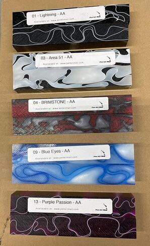 Pen Kit Mall AA Blanks - 10 فراغات أقلام أكريليك متنوعة لتشغيل القلم - ألوان وتصميمات متنوعة - .75 × .75 × 5 مُلصقة لسهولة إعادة الطلب in Saudi Arabia