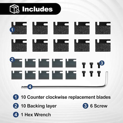 ZMSTBLD25R10 Professional Floor Paint Mastic Removal Blades,Coatings/Mastic Removal Replacement Blades 10-Pack 25 Grit Diamond Blade Counter Clockwise for For 16-inch and 19-inch DBM Removal Tools in Saudi Arabia