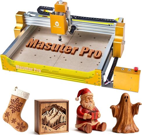 آلة التوجيه CNC ， CNC 4080 PRO ROUTER KIT GRBL مزدوجة المحور مع غطاء الغبار ، محرك مغزل 775 ، منطقة عمل XYZ مع قطع نحت الألومنيوم من الخشب (ذهبي ، 29 '× 25'x 13' ') in Kuwait