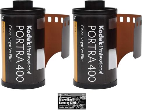 Kodak Professional Portra 400 Color Negative Film (35mm Roll Film, 36 Exposures) - 2 Pack with Cleaning Cloth in Saudi Arabia