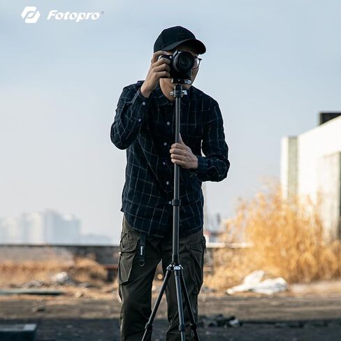 مجموعة حامل ثلاثي القوائم من ألياف الكربون خفيفة الوزن من Fotorpro مع أنبوب تمديد in Saudi Arabia