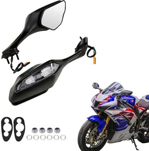 مرايا الرؤية الخلفية للدراجة النارية مع مرآة جانبية لإشارات الانعطاف لهوندا CBR1000RR CBR 1000RR 2008-2016 /VFR1200 2010-2012 (زوج واحد) in Kuwait