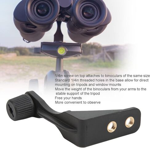 Stable Binocular Stand, Compact and Portable, Manual Installation, Hands-Free, 1/4 Inch Thread, Bird Watching, L-Shaped, 1/4 Inch Thread, Bracket in Saudi Arabia