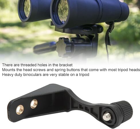 Stable Binocular Stand, Compact and Portable, Manual Installation, Hands-Free, 1/4 Inch Thread, Bird Watching, L-Shaped, 1/4 Inch Thread, Bracket in Saudi Arabia