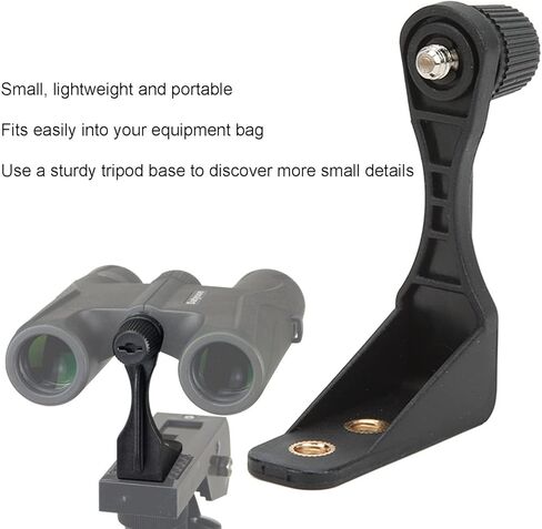 Stable Binocular Stand, Compact and Portable, Manual Installation, Hands-Free, 1/4 Inch Thread, Bird Watching, L-Shaped, 1/4 Inch Thread, Bracket in Saudi Arabia