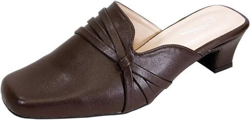 Peerage Claudia Women's Wide Width Squared Toe Casual Dress Mules in Saudi Arabia