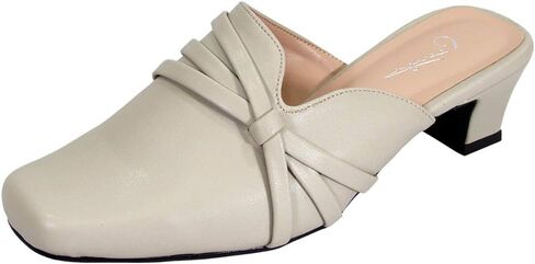Peerage Claudia Women's Wide Width Squared Toe Casual Dress Mules in Saudi Arabia