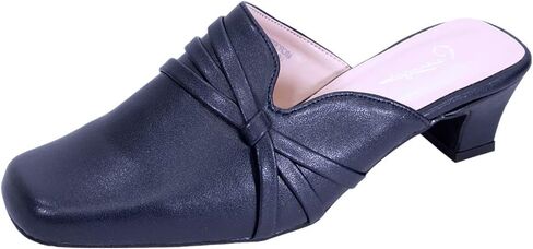 Peerage Claudia Women's Wide Width Squared Toe Casual Dress Mules in Saudi Arabia