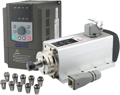 GDZ95x70-1.5 محرك المغزل للمخرطة ER11 1.5KW + VFD العاكس + مجموعة تشاك تشاك (مجموعة 1.5 كيلو وات 220 فولت) in Saudi Arabia
