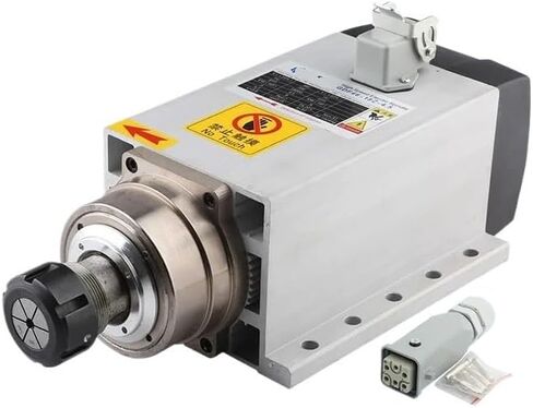4.5kw ER32 air cooled spindle motor 220v / 380v square 4 piece ball bearing with mounting flange(4.5kw ER32 380V) in Saudi Arabia