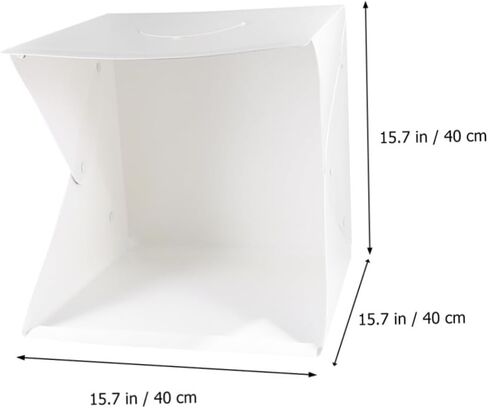 NOLITOY 40cm Mini Photography Light Box with Dual Adjustable LED Lights, Portable Folding Photo Tent Kit with 6 Colored Backdrops for Studio and Product Shooting in Saudi Arabia