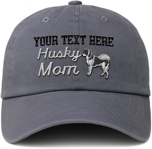 Vintage Washed Hat Siberian Mom Husky Dog Pet Embroidery Dad for Men & Women in Saudi Arabia
