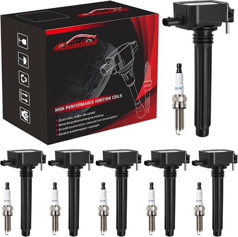 8 Pack Spark Plugs and Coil Packs Kit for 5.3 6.0 6.2 Compatible with Buick Cadillac Chevrolet GMC Hummer Escalade Express Savana 2500 5.3L 6.2L 6.0L 4.8L for 12570616 Replacement UF413 in Saudi Arabia