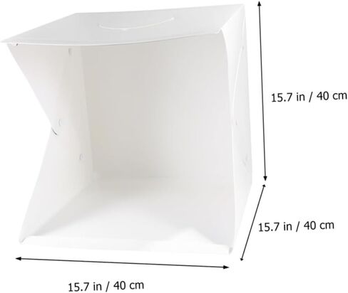 صندوق صور صغير محمول مقاس 40 سم مع إضاءة LED قابلة للتعديل، طقم خيمة تصوير قابلة للطي مع 6 خلفيات تصوير ملونة لتصوير المنتجات والمجوهرات in Kuwait