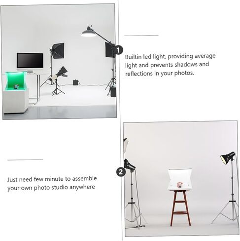 DOITOOL 40cm Mini Photo Box Photography Backdrop Tent with Adjustable LED Lighting, Portable Foldable Studio Shooting Tent Kit with 6 Colored Backgrounds for Product and Jewelry Photoshoot in Saudi Arabia