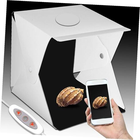 DOITOOL 40cm Mini Photo Box Photography Backdrop Tent with Adjustable LED Lighting, Portable Foldable Studio Shooting Tent Kit with 6 Colored Backgrounds for Product and Jewelry Photoshoot in Saudi Arabia