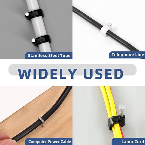 Glarks 423pcs Cable Clips with Steel Nail and Insulated U Staple Nail Kit, 223pcs M4/6/8/10/12/16/20/25 Cable Wire Clips, 200pcs Electrical U Staple Nail, Wire Staples Cord Clips for Cable Management in Saudi Arabia