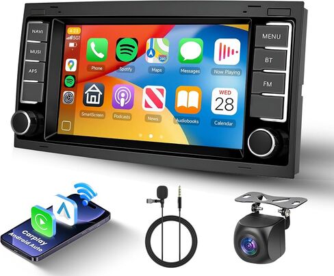 راديو سيارة Android 4G+64G لسيارة VW Touareg 2004-2011 لسيارة VW T5 T6 Multivan 2004-2009 مع Carplay Android Auto Stereo، وحدة رأس Android بشاشة لمس 7 بوصة مع بلوتوث، GPS، وصلة مرآة، WiFi in Kuwait