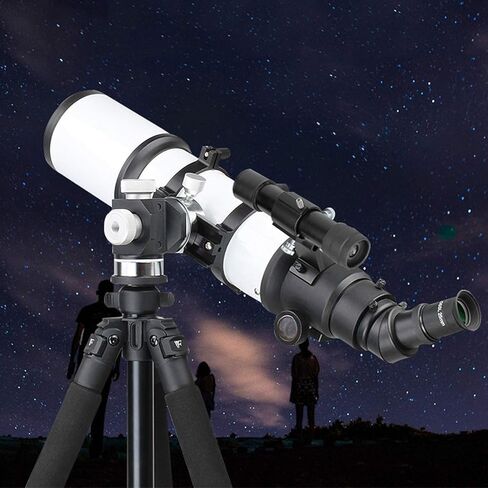 Monocular Telescope, 80mm Refractor with Tripod & Finder Scope Low Light, Long-Lasting Smartphone Adapter, Backpack and Moon Filter in Saudi Arabia